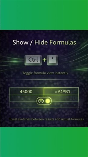 Show/Hide Formula in Excel #ittechtutorial #excel #exceltips