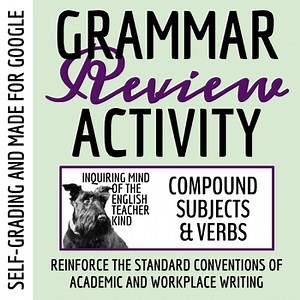Grammar Review Worksheet on Compound Subjects and Verb Agreement | Self-Grading