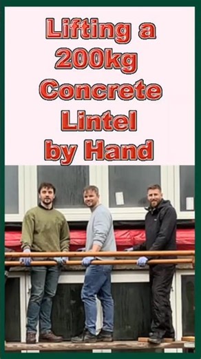 Lifting 200kg Concrete Lintel - #shorts