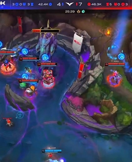 T1 tranh chấp Baron căng thẳng với DK #xuhuong #leagueoflegends #stvteam