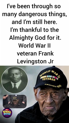 A true legend's grit: World War II veteran Frank Levingston Jr. 🇺🇸#Inspiration #Veterans#Respect