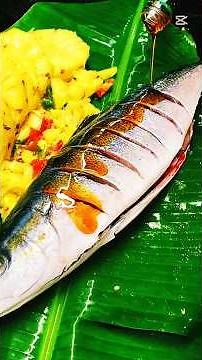 🔥 Christmas Special! Pineapple Roast Lena Para Fish on Wood Fire | Tropical Holiday Jingle Feast