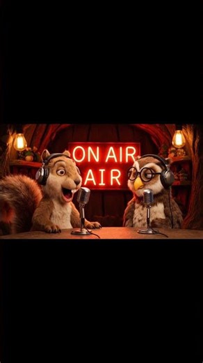 Squirrel and Owl Talking Nonsense 😂🐿️🦉 #animals #funnyanimals #talkinganimals #forest #wildlife