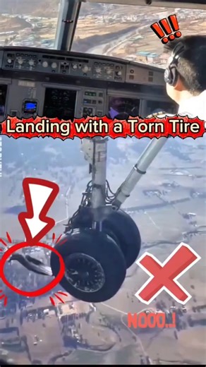 Plane Lands with a Burst Tire — Real Emergency Footage Style