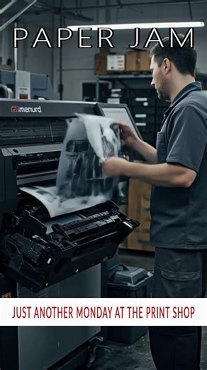 How to Fix a Dramatic Paper Jam in an Printing Machine! 📜 #PaperJam #PrintingHacks