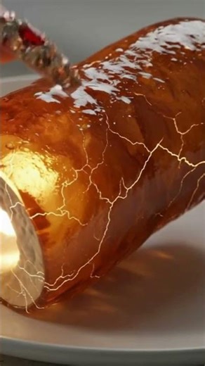 Glass Corn Dog Eating ASMR | Satisfying Crunchy Crystal Food Sounds #shorts #asmr