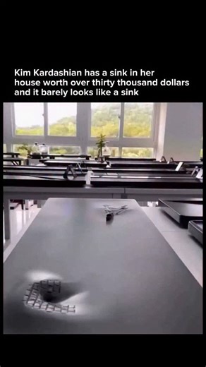 AI • Technology • Innovation on Instagram: "This video shows the custom stone sinks installed in Kim Kardashian’s home, designed to look seamless and almost invisible. Instead of a traditional drain, water flows through a narrow slit carved directly into a single block of stone, blending function with minimalist design. Each sink reportedly costs tens of thousands of dollars, not because of complex plumbing but due to the material and craftsmanship involved. The design prioritizes aesthetic impa