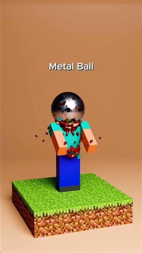 Dropping Random Things on Minecraft Steve! 🪨 | Which drop was the most painful? #shorts #minecraft