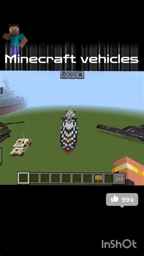 Top 10 Amazing Minecraft Military Vehicles! 🚀⚔️ #shorts#minecraft