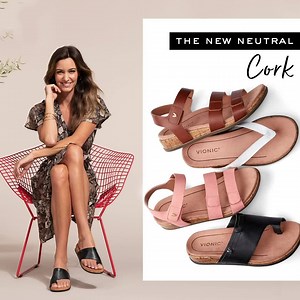 The natural look of our cork collection perfectly pairs with any outfit. Plus, every shoe includes our exclusive three-zone comfort technology that will surely add a little spring to you step! | Vionic Shoes