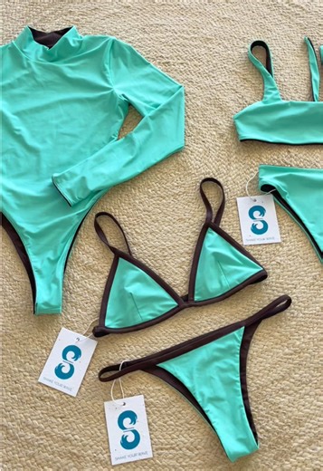 2 bikinis, one swimsuit, endless styling options! Upgrade your surfgirl summer wardrobe with the most unique & chic sustainable swimwear items. Chapter III - Ode to Earth is now available on our website. 🌊 #sustainableswimwear #surfwearstyle #girlswhosurf #slowfashionbrand #reversiblebikini