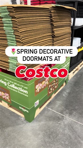 Instant spring vibes 👀 These cute decorative doormats at Costco are the easiest way to refresh your entryway for the season—fun, festive, and budget-friendly 🛒✨ #costco #costcodiscoveries #springstyle #doormat #costcohaul