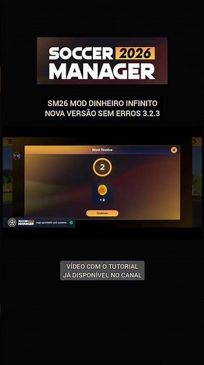 SOCCER MANAGER 2026 DINHEIRO INFINITO VERSÃO 3.2.3 #soccermanager2026