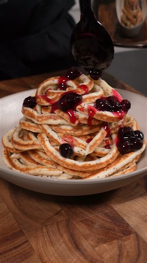 Lemon poppy pancake pasta recipe
