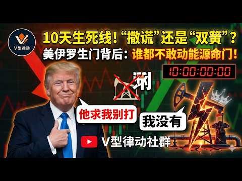 0天生死线！“撒谎”还是“双簧”？美伊罗生门背后：谁都不敢动能源命门！#v型律动 #小哥说美股 #livetrading #tsla股票 #optionstrading #原油#美伊战争