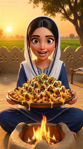 Village Crispy Mutton Loaded Fries 🔥Cheese Sauce Pour + BBQ Mutton — Yeh Fries Kabhi Nahi Bhuloge!