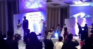 Groom Exposes Cheating Bride At Wedding, Plays Video of Her Getting Intimate With Another Man