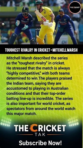 Mitchell Marsh on India vs Australia #INDvsAUS #MitchellMarsh #shorts