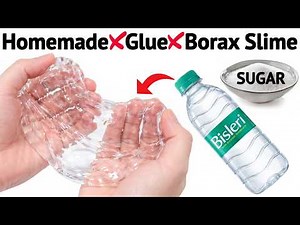 Easy Slime Making Ever/How to Make Water and Sugar Slime at Home/Without Glue,Borax & Activator/ASMR