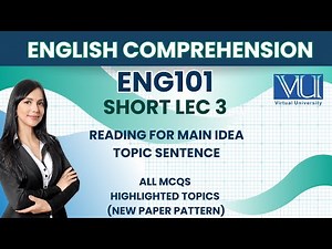 ENG101 Short Lecture 3_Main Idea_Topic sentence_Highlighted_Eng101 short lec 3_Mid Term