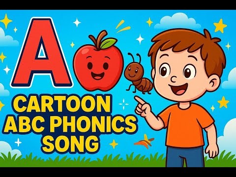 ABC Phonics Song | A to Z Cartoon Words for Kids | Learn Alphabet with Fun Animation