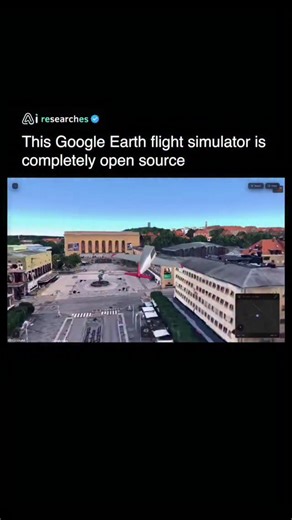 The AI Phase | AI Tools & News | Technology on Instagram: "✈️🌎 This Google Earth flight simulator is fully open source. Built by a single developer, it lets you fly over real cities using real world map data, turning the planet into a live, interactive simulation. No studio. No closed platform. No billion-dollar backing. What matters isn’t just the simulator. It’s what it represents. Tools that once belonged to governments and big tech are now in the hands of individual builders. The world isn’