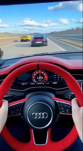 POV Audi A7 Red Steering wheel