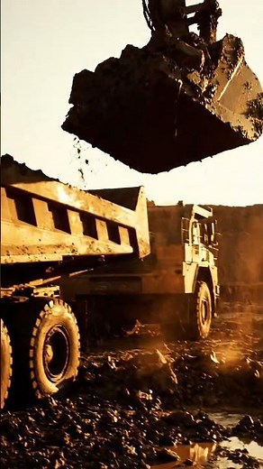 Epic Mud Digging: Excavator & Dump Truck Action! 🏗️