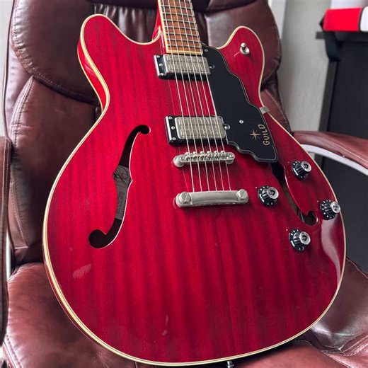2015 Guild Starfire IV Reissue Cherry Red - Radioshop-Wound Vintage LB-1 Pickups & PLEK Setup | Reverb
