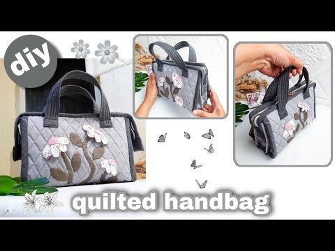 How to make a quilted bag | Diy zipper bag tutorial | Zipper handbag making tutorial