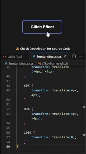 CSS Glitch Button Hover Effect 🔥 | HTML & CSS UI Animation