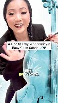 3 Tips to Play Wednesday’s Easy Cello Scene Season 2 🎻🖤 (Beginner-Friendly)