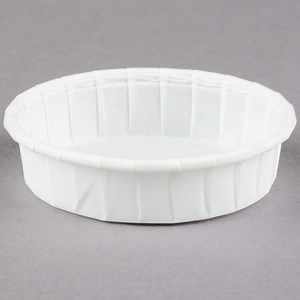 Solo SCC100S 1 oz. Squat White Paper Souffle / Portion Cup - 250/Pack