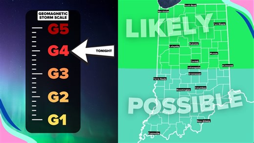 Northern lights possible tonight across Indiana | Latest forecast