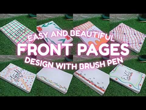 8 Cute Notebook Front Page Designs 🐻💖 | Back to School Ideas