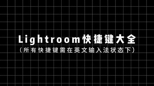 Lightroom快捷键大全，这一个视频就够！