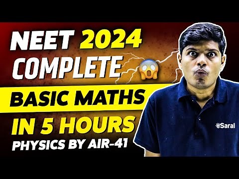 Basic Math For Physics NEET 2024 One Shot | Class 11th Physics : All Concepts, Tricks & PYQ | eSaral