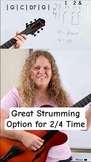 Great Strumming Pattern for 2/4 Time #beginnerguitarlessons #strummingpattern