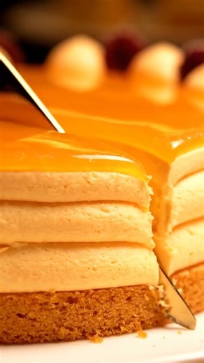 Apricot Cream Cake ASMR 🍑 | Ultra Satisfying Smooth Cake Cutting Sounds