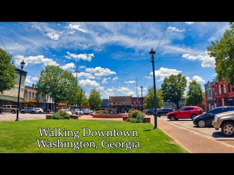 Walking Downtown Washington, Georgia | 4K \\ 60fp