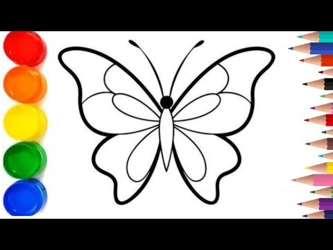 How to draw a butterfly 🦋| Easy drawing for kids & beginners| Simple butterfly drawing for kids