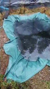 18. Garden water storage using a liner/ tarp in a dug pit | cheaper than new barrels & containers