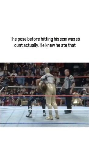 Trendtok_ sports_hub on Instagram: "- The post celebrates a flamboyant pre-strike pose by Shawn Michaels in his controversial 1996 WWE match against Goldust, using "cunt" as slang for stylish confidence and "ate that" to affirm flawless delivery before targeting the opponent's sternocleidomastoid muscle. - It draws from the bout's homoerotic reputation—featuring provocative groping and innuendo—that sparked backlash and censorship, yet endures as a campy highlight in wrestling lore for blending 