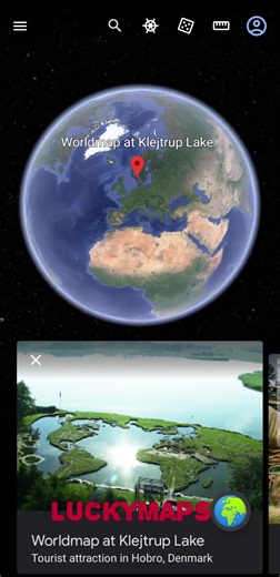 Exploring the World Map at Klejtrup Lake in Denmark