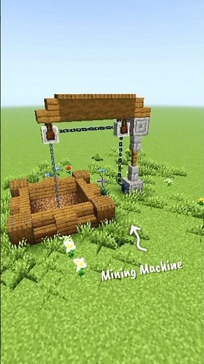 Easy to build Mining Machine in minecraft !! #shorts #minecrafttutorial #ytshorts #build #minecraft
