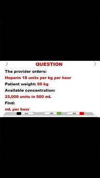 Heparin Infusion Calculation Made Easy | Step-by-Step IV Pump Math