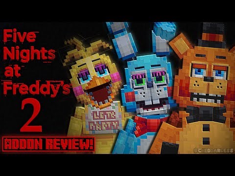 FIVE NIGHTS AT FREDDY'S 2 V1 (By Tiredy) | Addon/Mod Review (Bedrock)