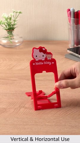 Sanrio 237574 Sanrio Smartphone Stand Hello Kitty, Hello Kitty, 5.7 x 2.6 x 0.2 inches (14.5 x 6.5 x 0.5 cm), Character 237574