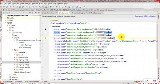 RecyclerView-CardView