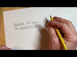 Definition of a Permutation Matrix